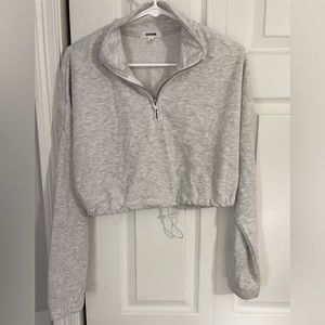 Garage Asjustable Cropped Quarter-Zip Sweatshirt Size Small